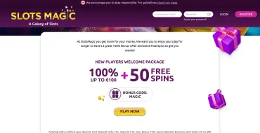 100% up to €100 and 50 free spins on your first deposit at Slots Magic: Slots Magic online casino