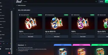 50% up to 300 € on your first deposit at Beef: Beef online casino