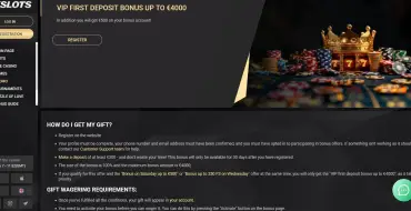 VIP bonus up to €4000 on your first deposit at 1xSlots: 1xSlots Online Casino