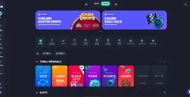 Thrill Casino: Homepage