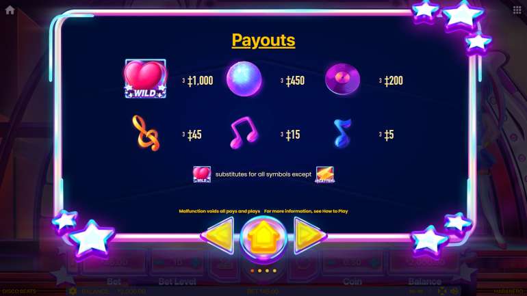 Symbols' values in Disco Beats Disco Beats