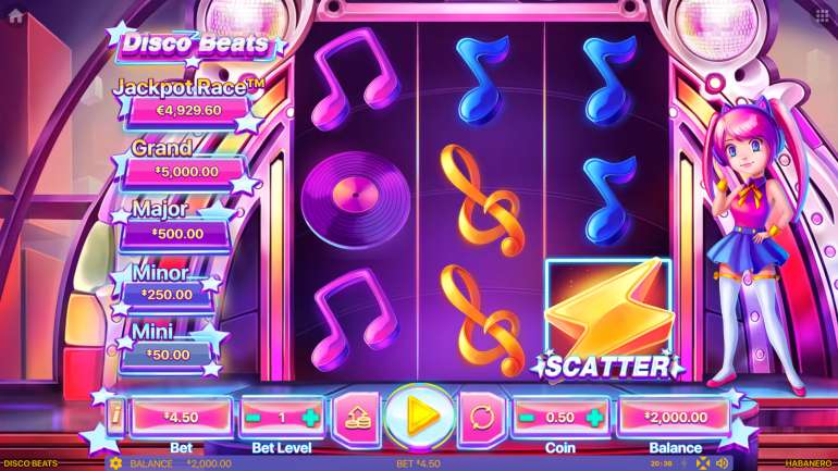 Slots design in Disco Beats Disco Beats