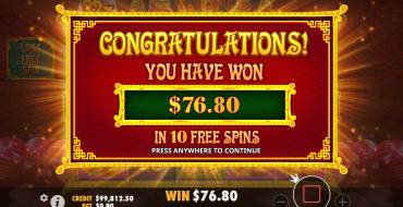 5 Lions Reborn: Winnings