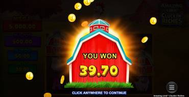 Amazing Link Cluckin' Riches: Winnings
