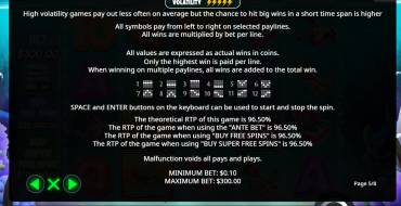 Bigger Bass Splash: Payout table