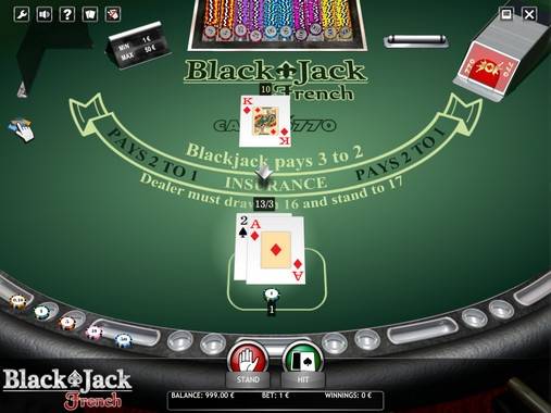 Blackjack French online