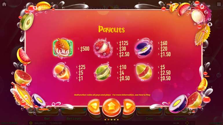 Symbol's cost in Lucky Durian Lucky Durian