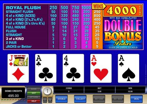 Double Bonus Poker online