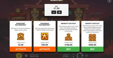 Hoot Shot The Sheriff: Unique features