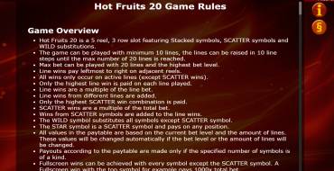 Hot Fruits 100: Rules