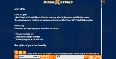 Joker Strike: Rules