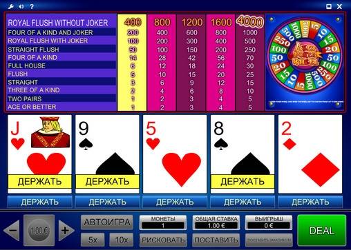 Joker Wheel Poker online
