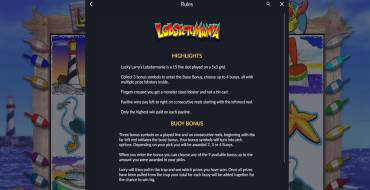 Lucky Larry's Lobstermania: Rules