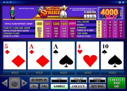 Poker Bowling Strike online