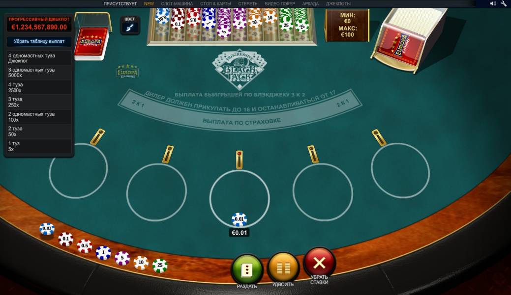 Progressive Blackjack Multi-hand online