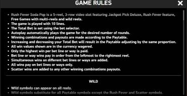 Rush Fever Soda Pop: Rules