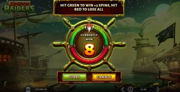 Shadow Raiders MultiMax: Risk odds in the bonus game