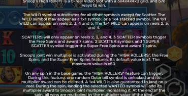 Snoops High Rollers: Rules