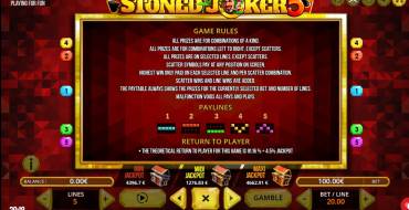 Stoned Joker 5: Rules
