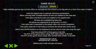 Sugar Rush 1000: Rules