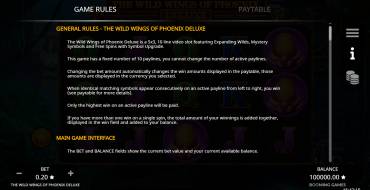 The Wild Wings of Phoenix Deluxe: Rules