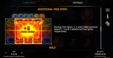 The Wild Wings of Phoenix Deluxe: Free spins and/or respins