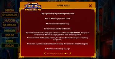 Ultimate Fire Link China Street: Rules