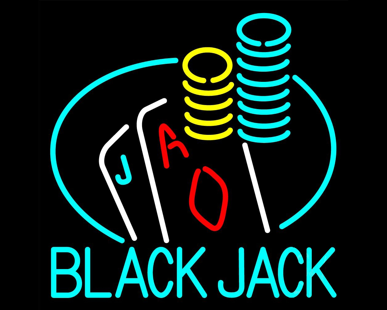 Neon Blackjack Advertising Sign Neon sign BlackJack